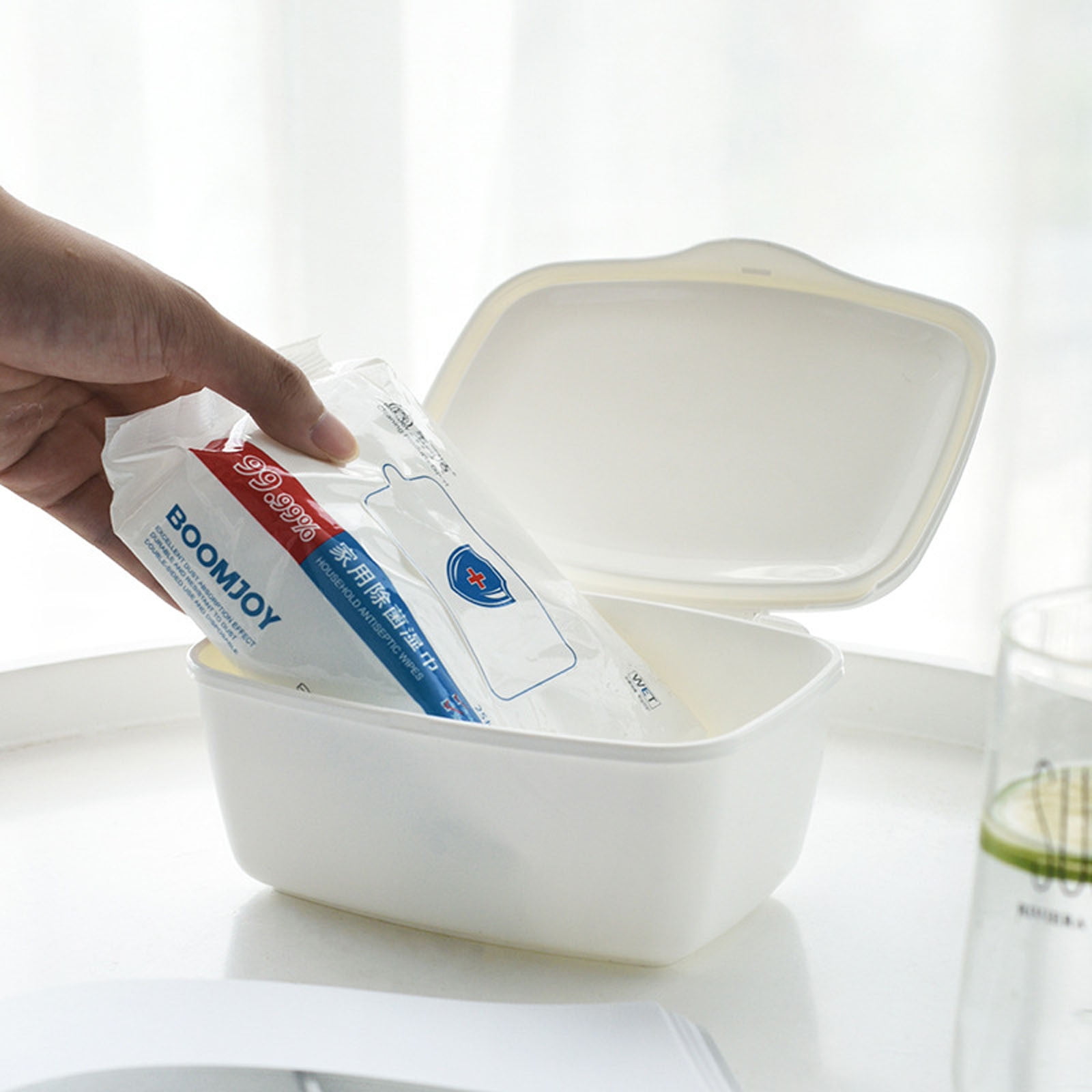 Tyidzon Wipes Dispenser, Wipe Container with Sealing Lid, 7