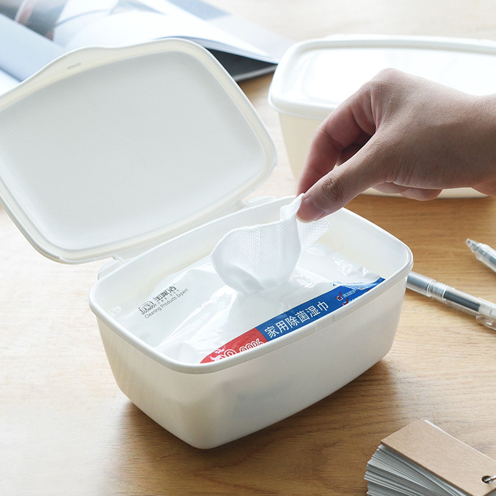 Tyidzon Wipes Dispenser, Wipe Container with Sealing Lid, 7
