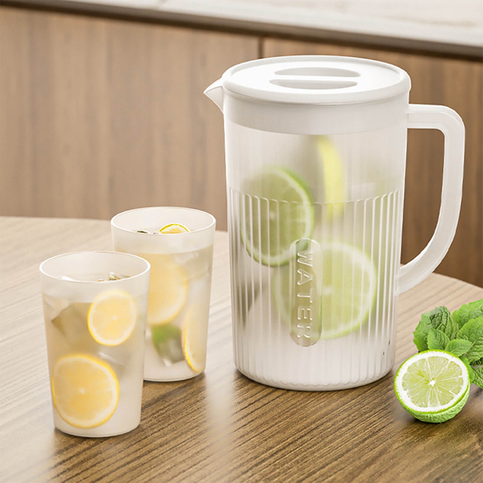 Tyidzon Juice Pitcher with Lids for Fridge, Water Jug for Teas, Juices & Iced Beverages - Fridge & Dishwasher Safe A - Image 1