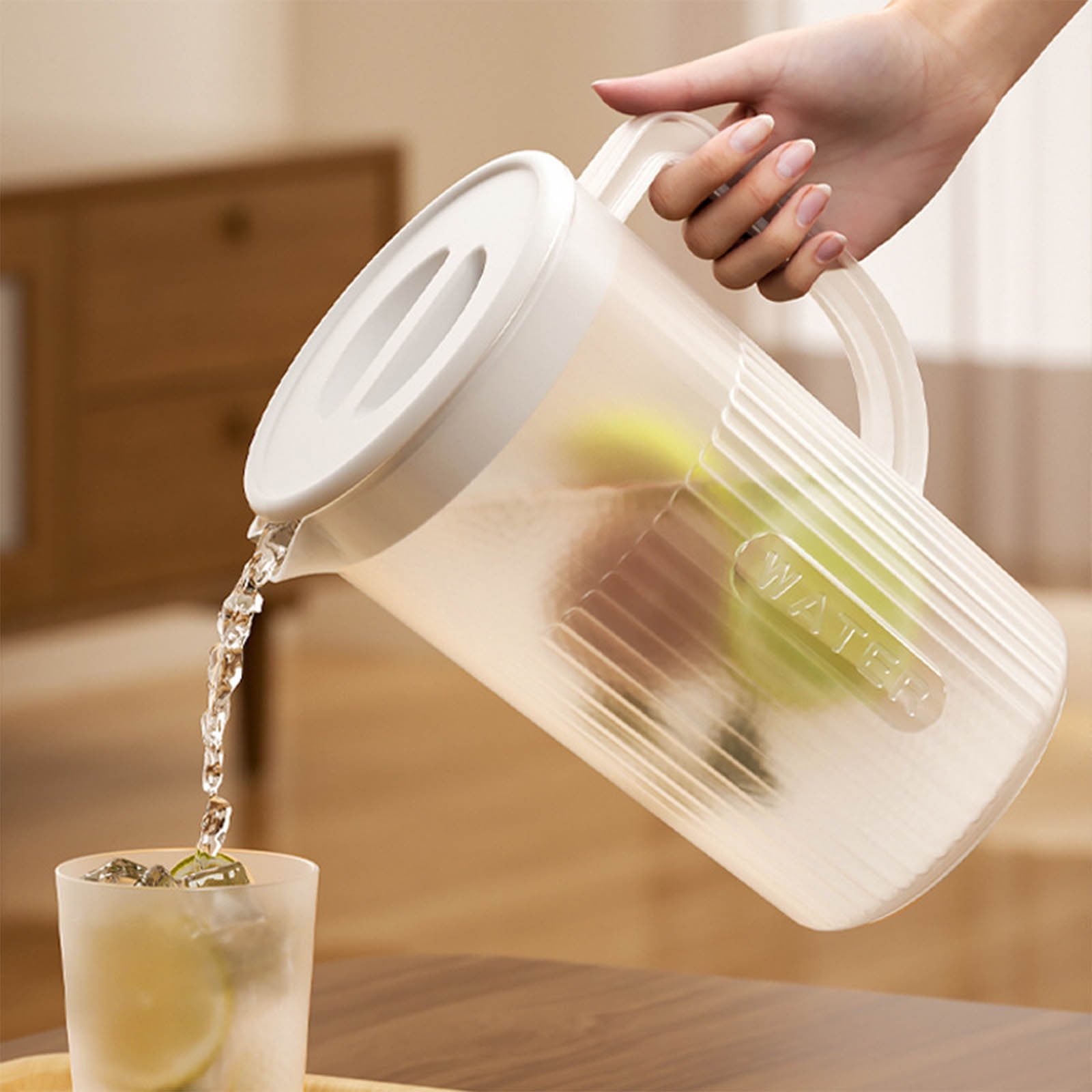 Tyidzon Juice Pitcher with Lids for Fridge, Water Jug for Teas, Juices & Iced Beverages - Fridge & Dishwasher Safe A - Image 4