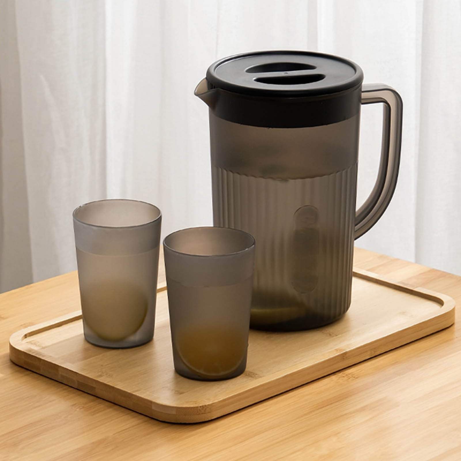 Tyidzon Juice Pitcher with Lids for Fridge, Water Jug for Teas, Juices & Iced Beverages - Fridge & Dishwasher Safe D - Image 1