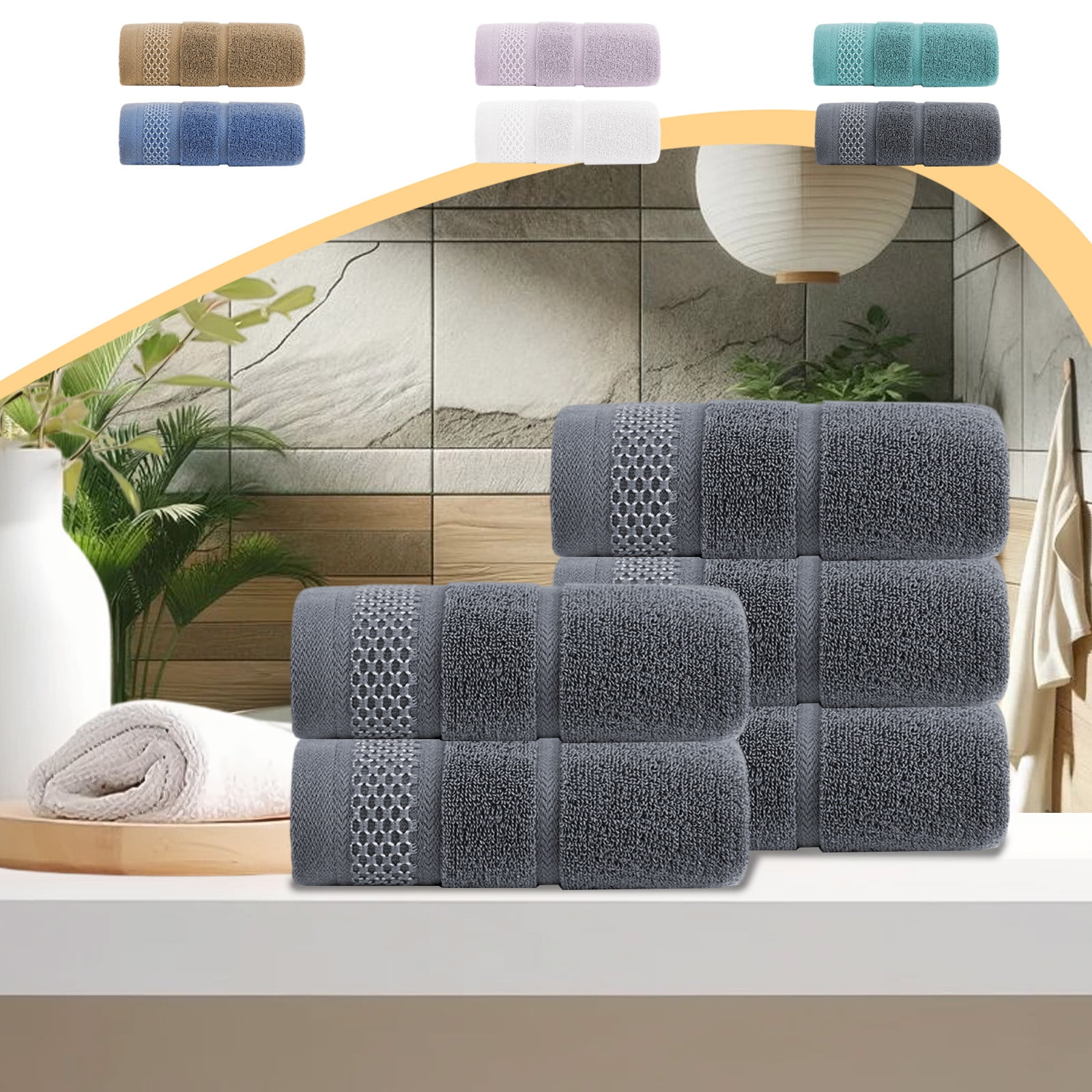 Dmlowu Luxury Bath Towels, Soft Highly Absorbent Quicker Dry Cotton Towels, Towels for Bathroom Gym, Shower, Hotel #19 - Image 1