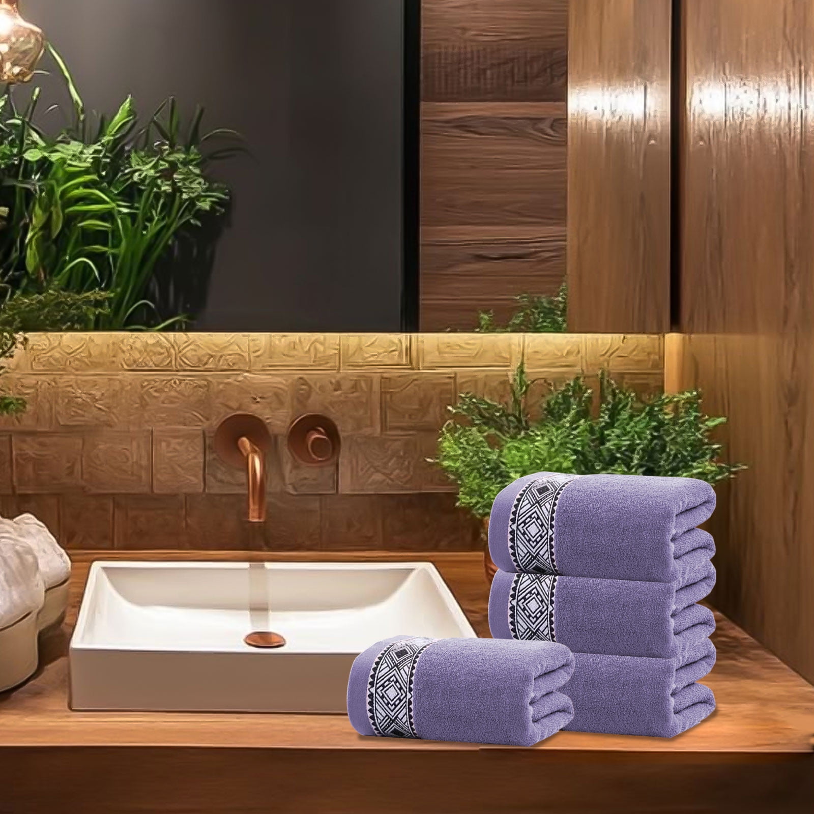 Dmlowu Luxury Bath Towels, Soft Highly Absorbent Quicker Dry Cotton Towels, Towels for Bathroom Gym, Shower, Hotel #23 - Image 4