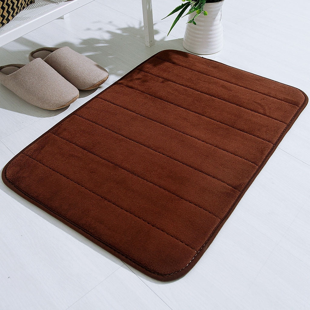 Tyidzon Soft Absorbent Bath Mat Non Slip Bathroom Rugs Quick Dry Washable Bathroom Rug for Home Bathroom Entrance Shower Floor 20 x 32 Inch Coffee - Image 2