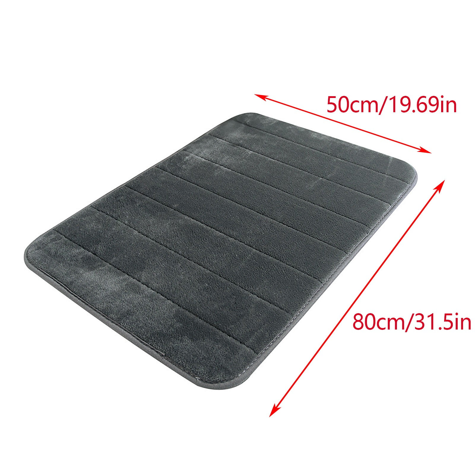 Tyidzon Soft Absorbent Bath Mat Non Slip Bathroom Rugs Quick Dry Washable Bathroom Rug for Home Bathroom Entrance Shower Floor 20 x 32 Inch Gray - Image 4