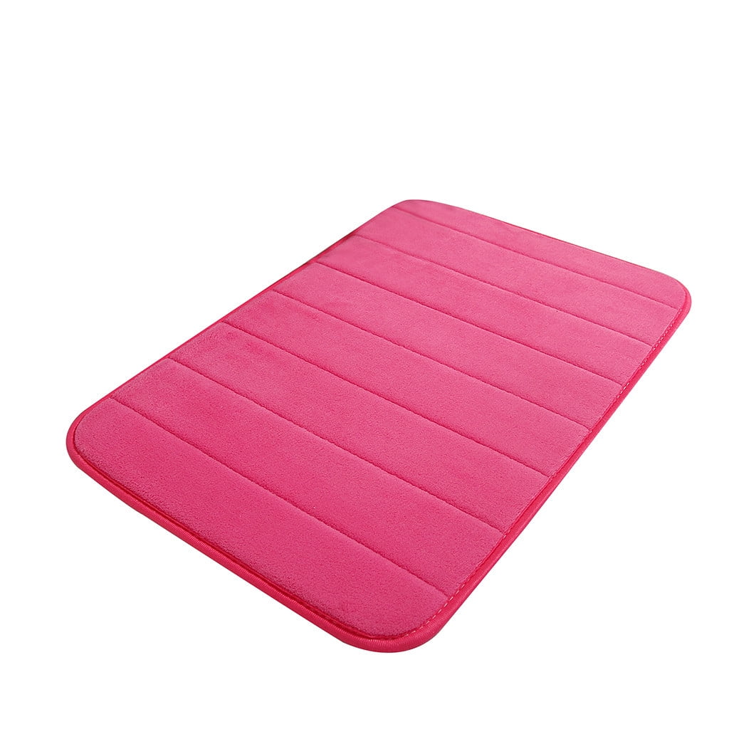 Tyidzon Soft Absorbent Bath Mat Non Slip Bathroom Rugs Quick Dry Washable Bathroom Rug for Home Bathroom Entrance Shower Floor 20 x 32 Inch Hot Pink - Image 3