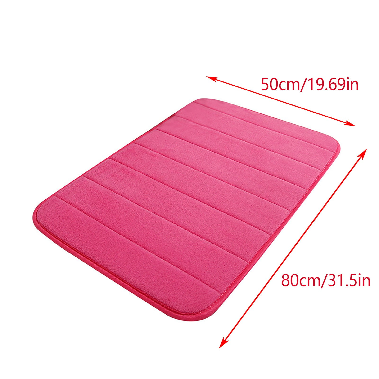 Tyidzon Soft Absorbent Bath Mat Non Slip Bathroom Rugs Quick Dry Washable Bathroom Rug for Home Bathroom Entrance Shower Floor 20 x 32 Inch Hot Pink - Image 4