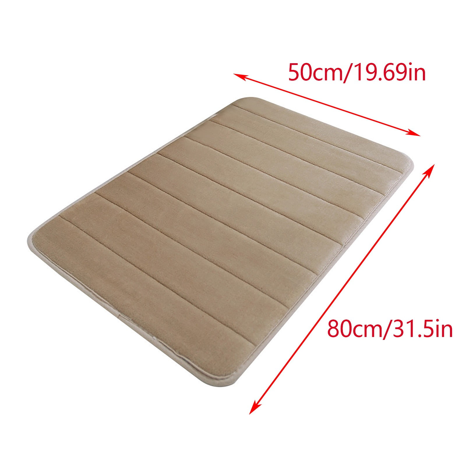 Tyidzon Soft Absorbent Bath Mat Non Slip Bathroom Rugs Quick Dry Washable Bathroom Rug for Home Bathroom Entrance Shower Floor 20 x 32 Inch Khaki - Image 4