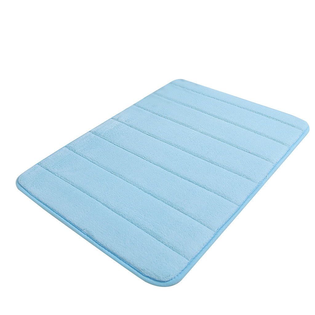 Tyidzon Soft Absorbent Bath Mat Non Slip Bathroom Rugs Quick Dry Washable Bathroom Rug for Home Bathroom Entrance Shower Floor 20 x 32 Inch Light blue - Image 3