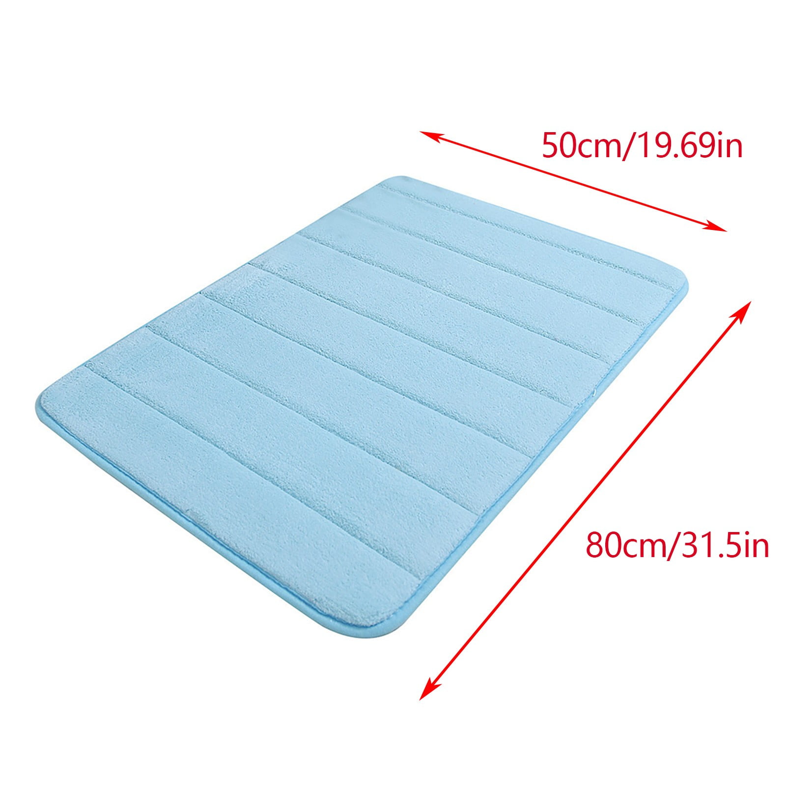 Tyidzon Soft Absorbent Bath Mat Non Slip Bathroom Rugs Quick Dry Washable Bathroom Rug for Home Bathroom Entrance Shower Floor 20 x 32 Inch Light blue - Image 4