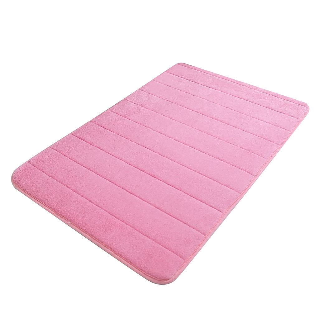 Tyidzon Soft Absorbent Bath Mat Non Slip Bathroom Rugs Quick Dry Washable Bathroom Rug for Home Bathroom Entrance Shower Floor 20 x 32 Inch Pink - Image 3
