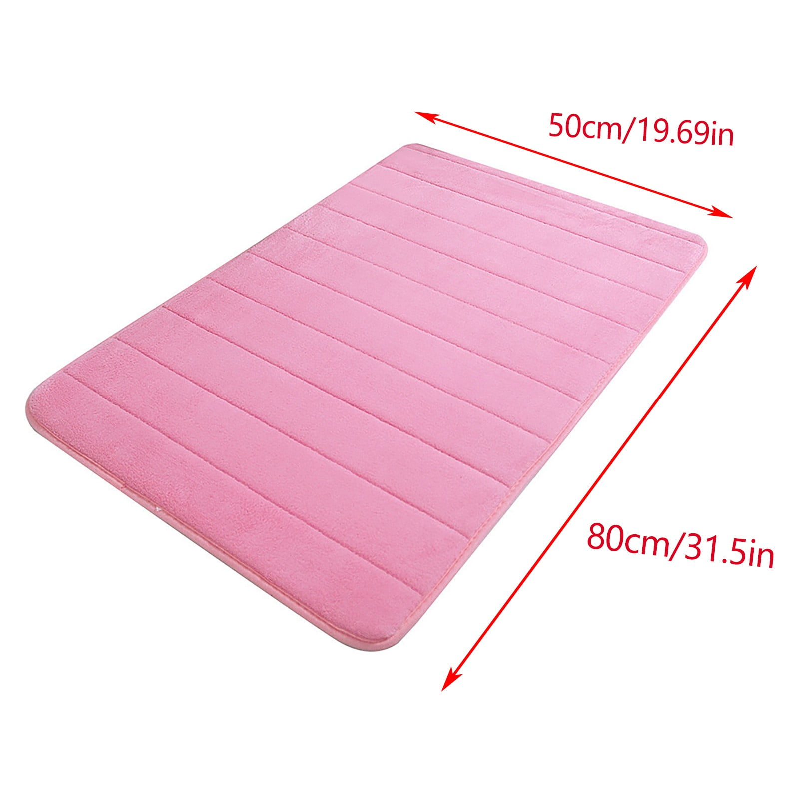 Tyidzon Soft Absorbent Bath Mat Non Slip Bathroom Rugs Quick Dry Washable Bathroom Rug for Home Bathroom Entrance Shower Floor 20 x 32 Inch Pink - Image 4