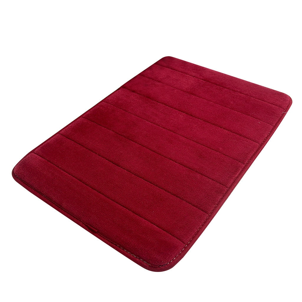 Tyidzon Soft Absorbent Bath Mat Non Slip Bathroom Rugs Quick Dry Washable Bathroom Rug for Home Bathroom Entrance Shower Floor 20 x 32 Inch Red - Image 3