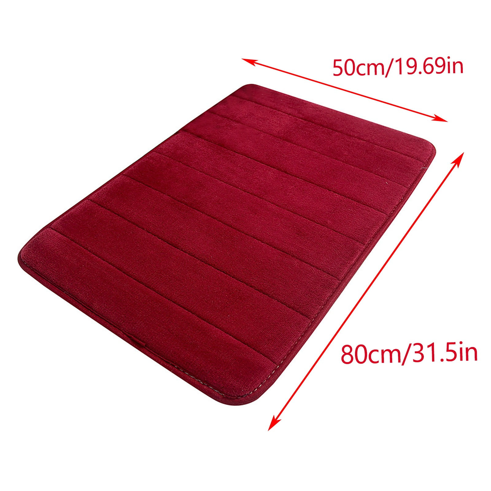 Tyidzon Soft Absorbent Bath Mat Non Slip Bathroom Rugs Quick Dry Washable Bathroom Rug for Home Bathroom Entrance Shower Floor 20 x 32 Inch Red - Image 4