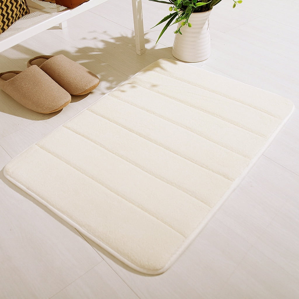 Tyidzon Soft Absorbent Bath Mat Non Slip Bathroom Rugs Quick Dry Washable Bathroom Rug for Home Bathroom Entrance Shower Floor 20 x 32 Inch White - Image 2