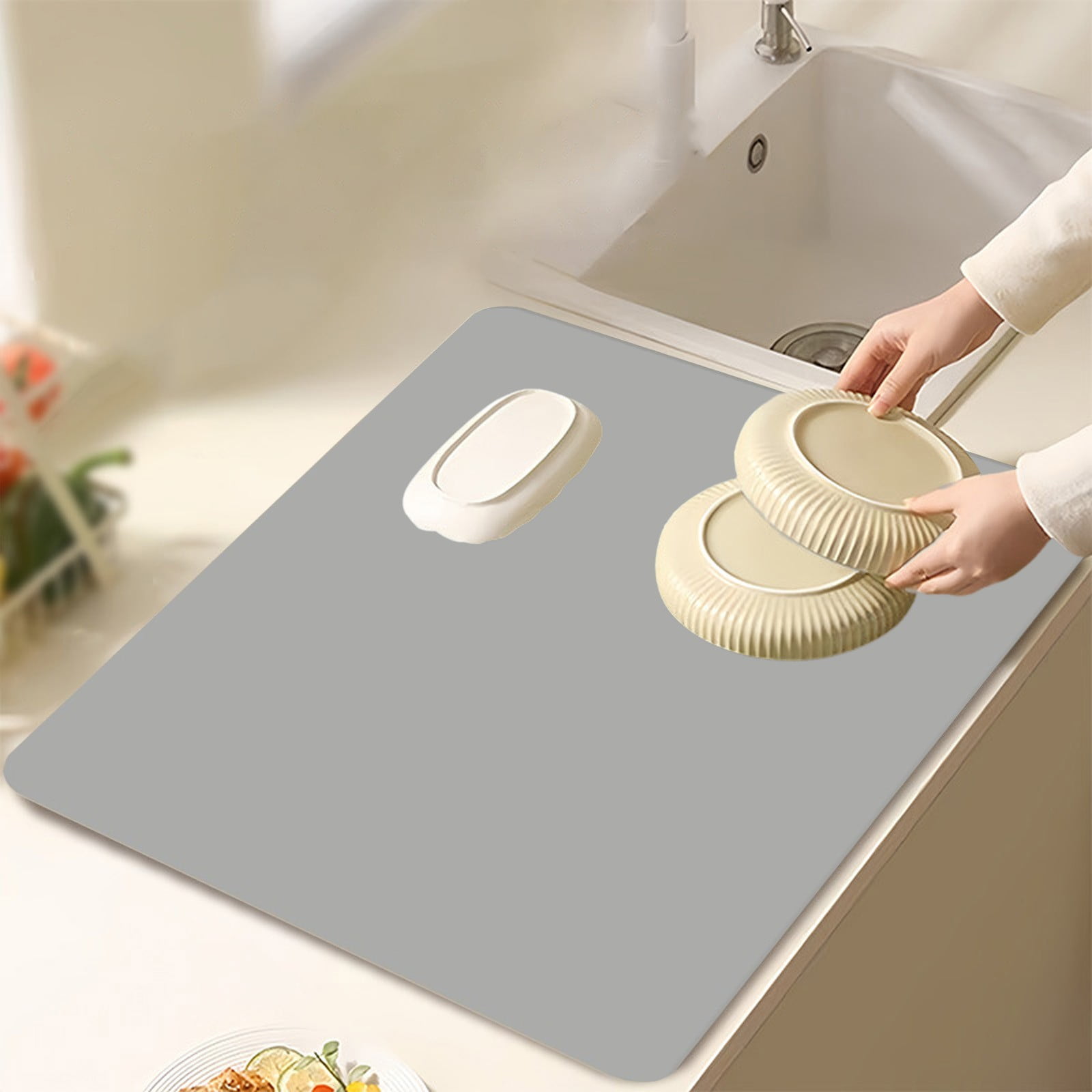 Clearance Under $1 Boovnll Dish Drying Mat, 12x16