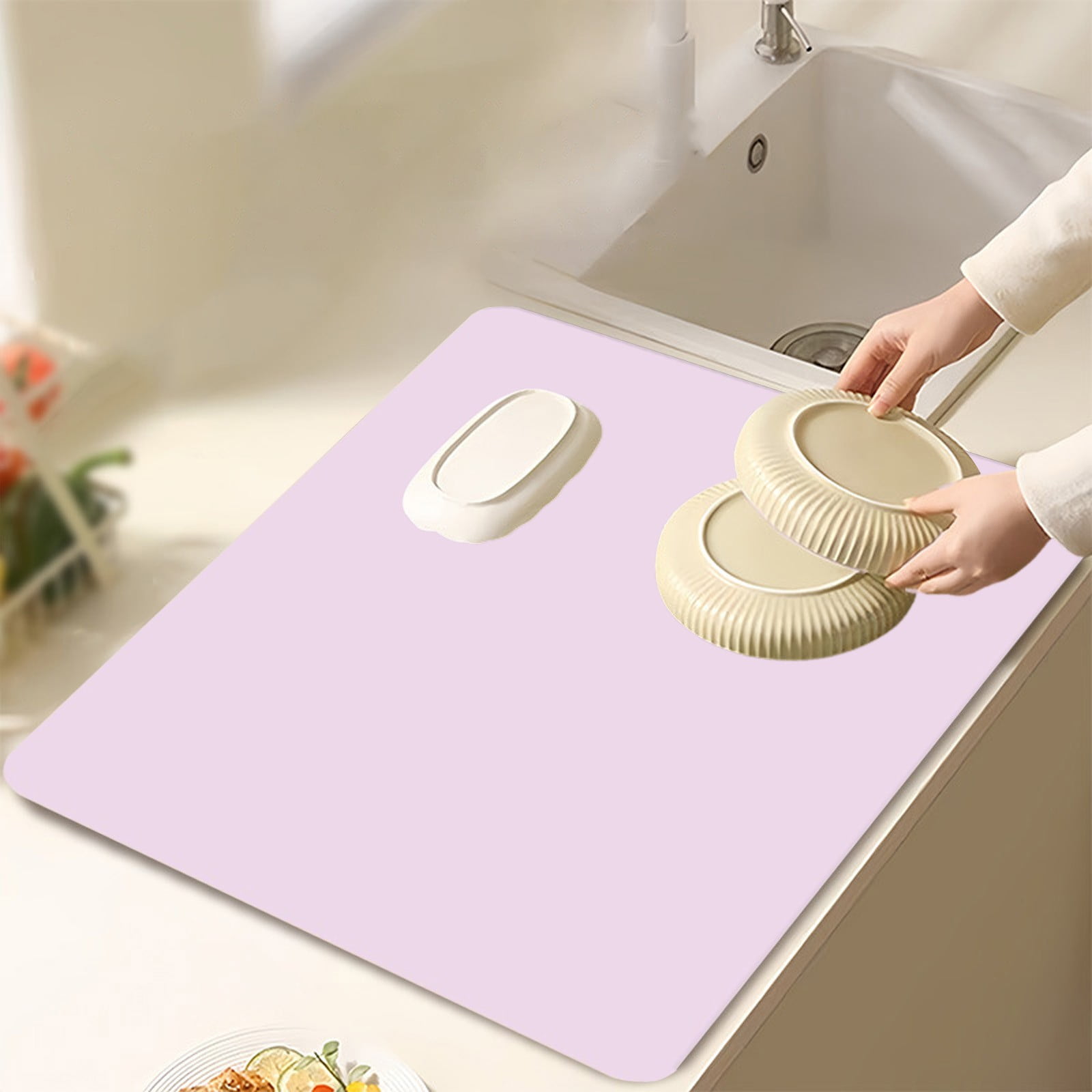 Clearance Under $1 Boovnll Dish Drying Mat, 12x16