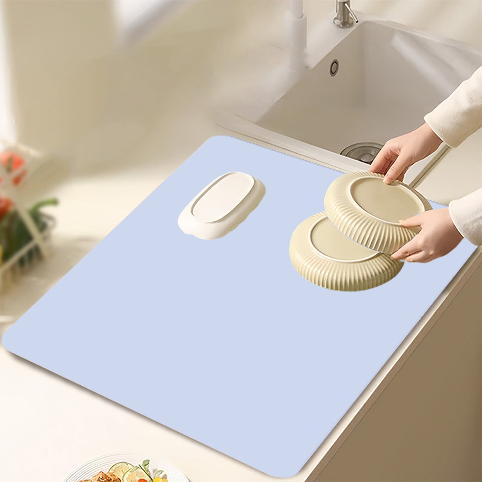 Clearance Under $1 Boovnll Dish Drying Mat, 12x16