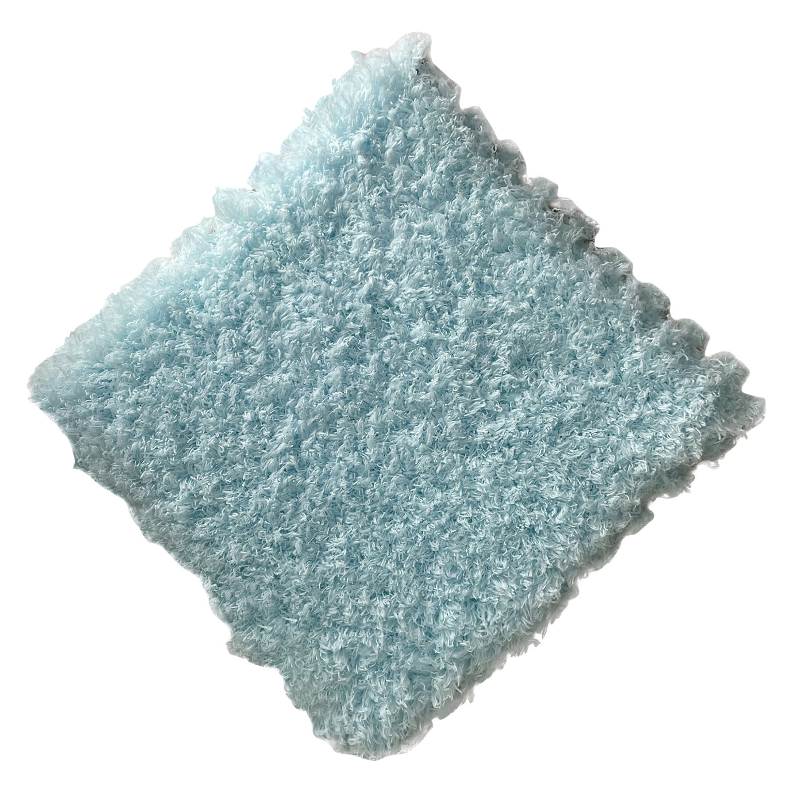 Tyidzon Puzzle Carpet Squares Soft Furry Play Mat Tiles for Home Playroom Decoration Cozy Climbing Area Rug for Kids Family Activity Spaces, Gray Sky Blue - Image 2