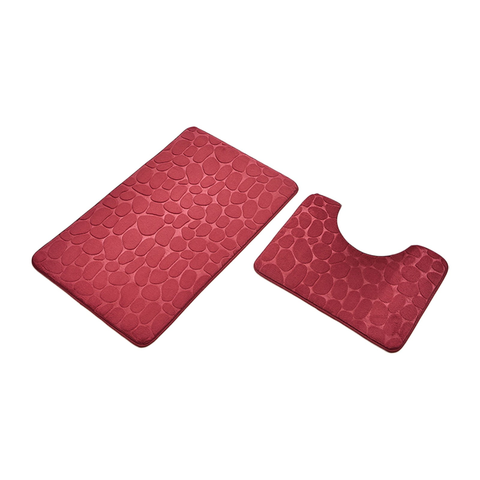 Clearance Under $5 Boovnll Bathroom Rugs Set 2 Piece, Super Absorbent & Soft Non-Slip Velvet Toilet Rug & Bath Mat, Quickly Dry Thicken Bath Mats for Bathroom, Kitchen, Door Mat, Bathroom Mat C - Image 2