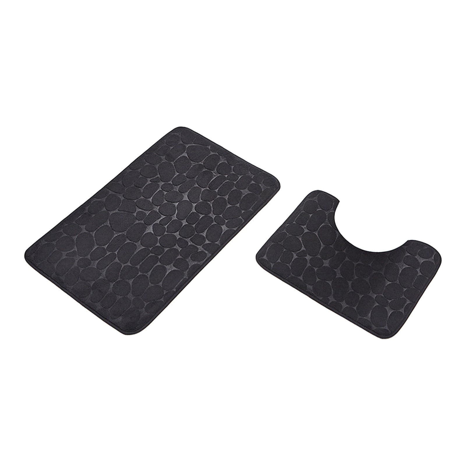 Clearance Under $5 Boovnll Bathroom Rugs Set 2 Piece, Super Absorbent & Soft Non-Slip Velvet Toilet Rug & Bath Mat, Quickly Dry Thicken Bath Mats for Bathroom, Kitchen, Door Mat, Bathroom Mat H - Image 2