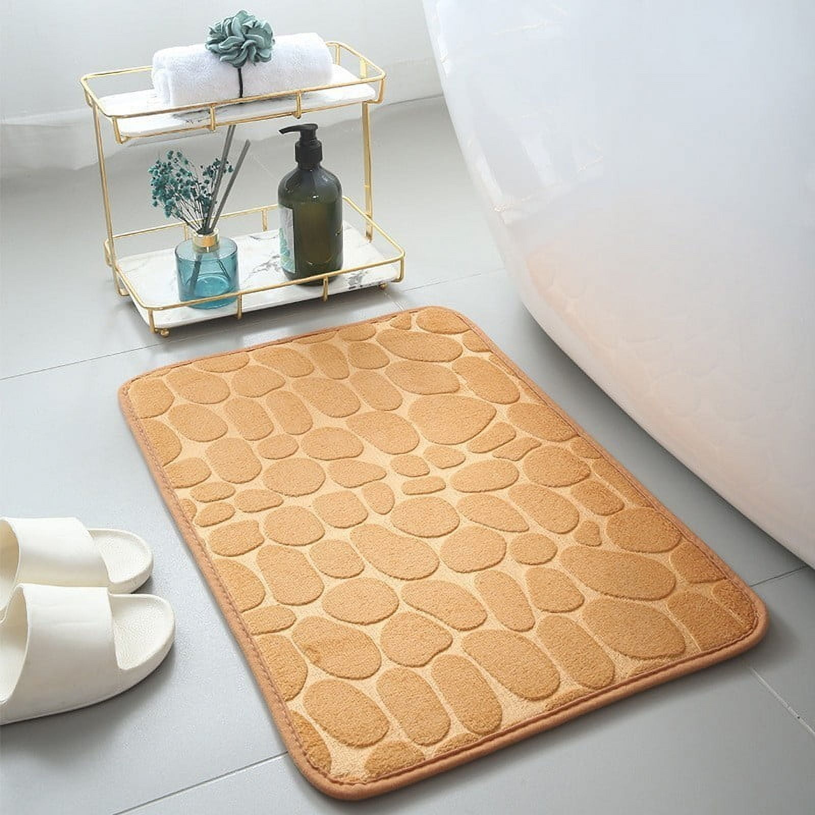 Clearance Under $5 Boovnll Bathroom Rugs Set 2 Piece, Super Absorbent & Soft Non-Slip Velvet Toilet Rug & Bath Mat, Quickly Dry Thicken Bath Mats for Bathroom, Kitchen, Door Mat, Bathroom Mat J - Image 1