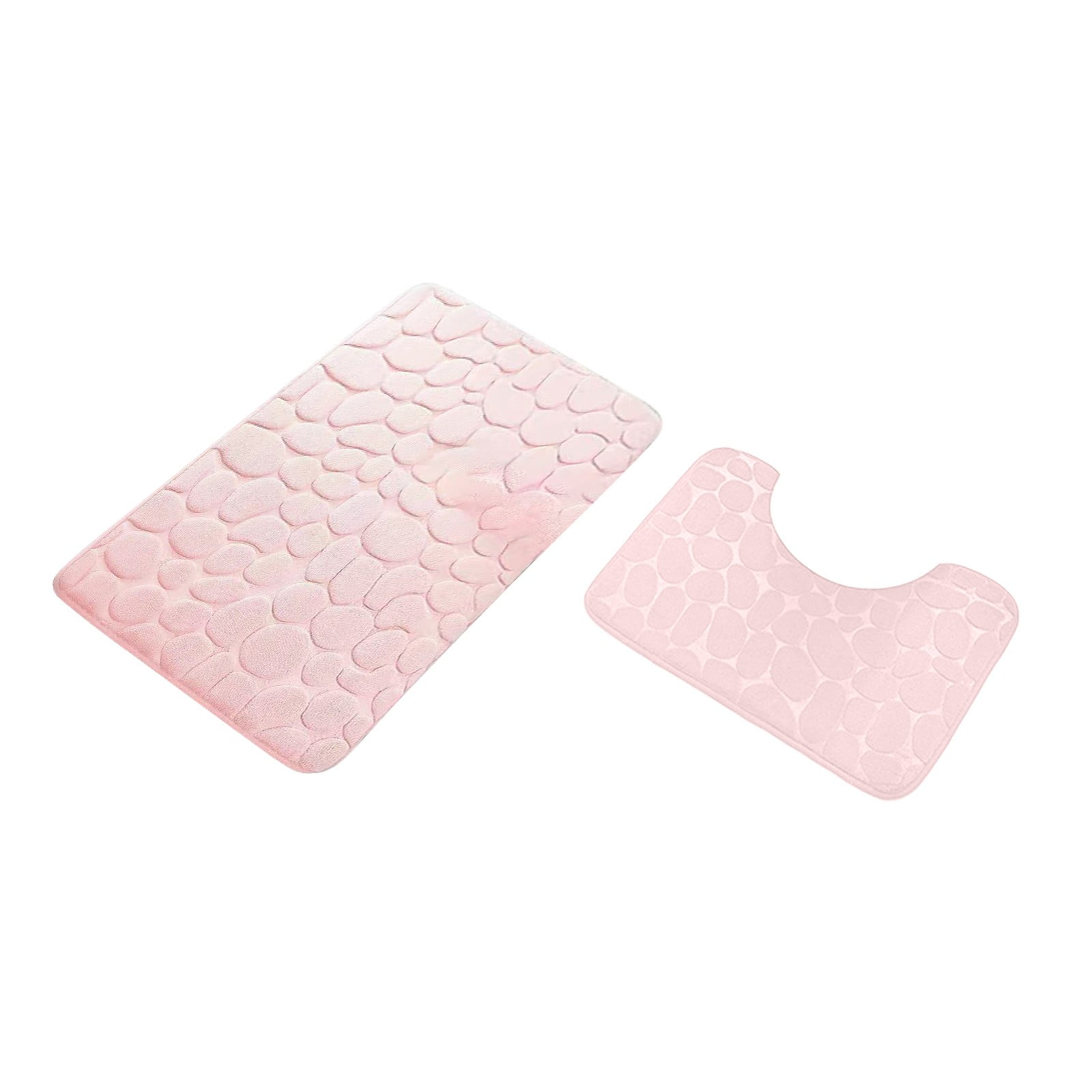 Clearance Under $5 Boovnll Bathroom Rugs Set 2 Piece, Super Absorbent & Soft Non-Slip Velvet Toilet Rug & Bath Mat, Quickly Dry Thicken Bath Mats for Bathroom, Kitchen, Door Mat, Bathroom Mat L - Image 2