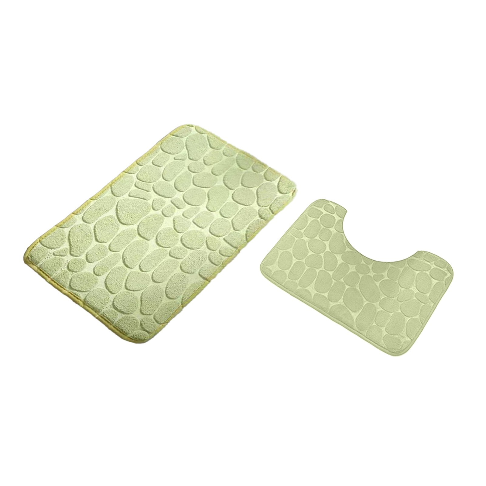 Clearance Under $5 Boovnll Bathroom Rugs Set 2 Piece, Super Absorbent & Soft Non-Slip Velvet Toilet Rug & Bath Mat, Quickly Dry Thicken Bath Mats for Bathroom, Kitchen, Door Mat, Bathroom Mat M - Image 1