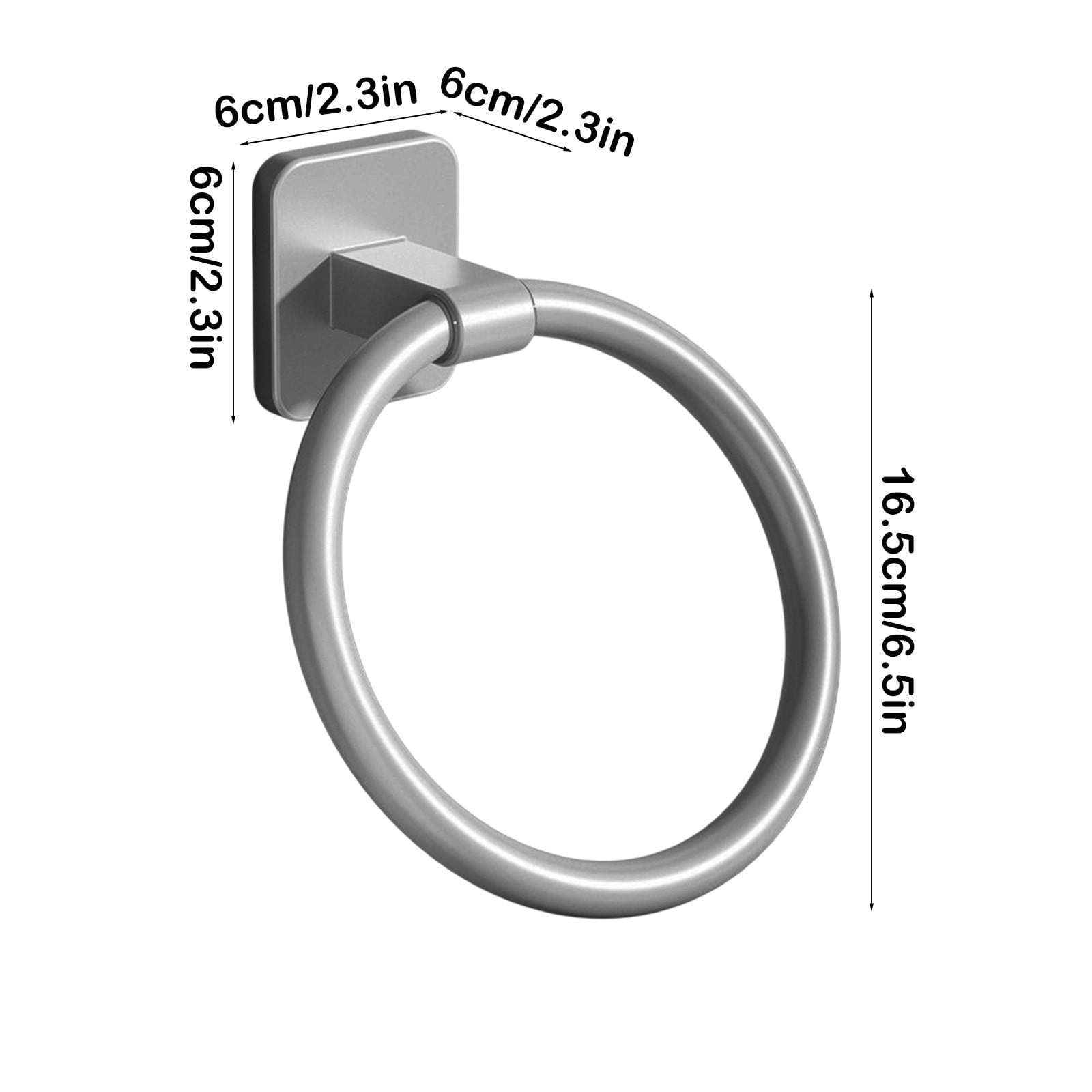 Tyidzon Towel Ring No Drill Bathroom Bathroom Towel Rack Round Towel Racks for Bathroom, Small Size Hand Towel Hanging Rod Rag Towel Rack Black - Image 3