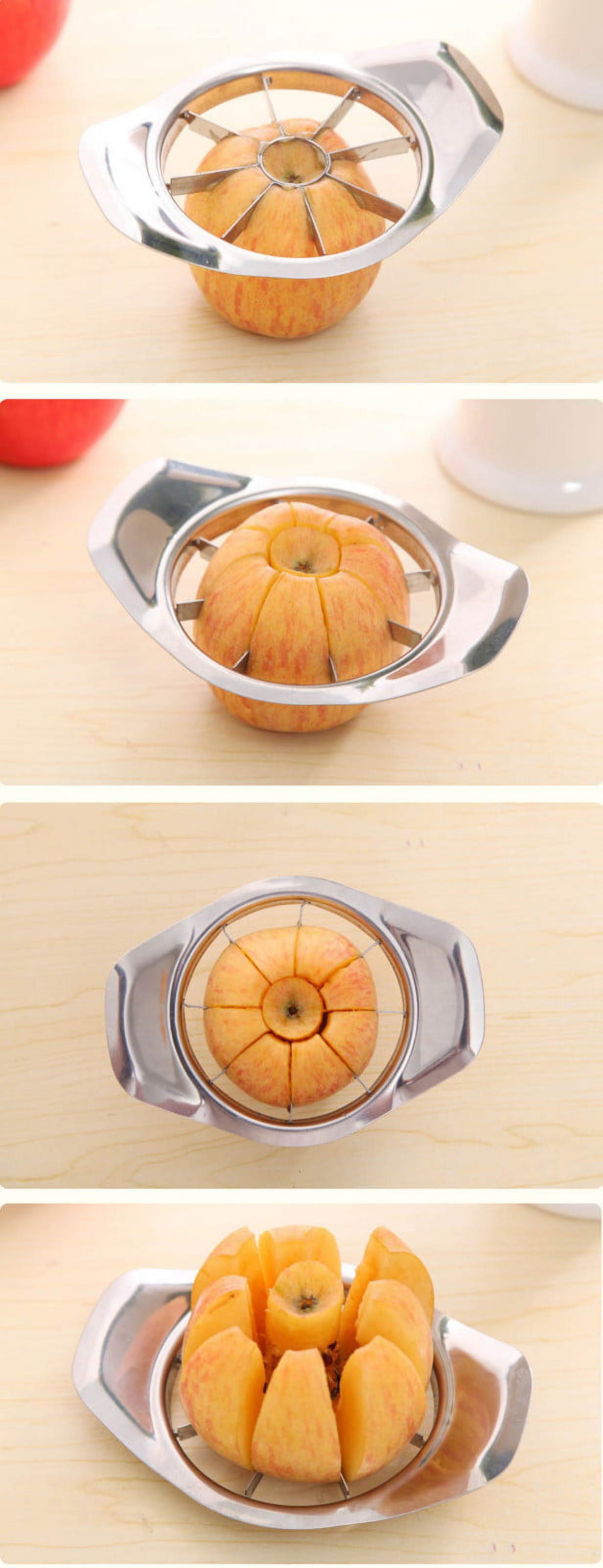 PALIFEUR Stainless Steel Apple Slicer Easy Cut Apple Corer 8-Slice Thin Apple Slicer and Corer Classic Apple Cutter Sturdy，Easy to Use,Time-Savi Silver - Image 6
