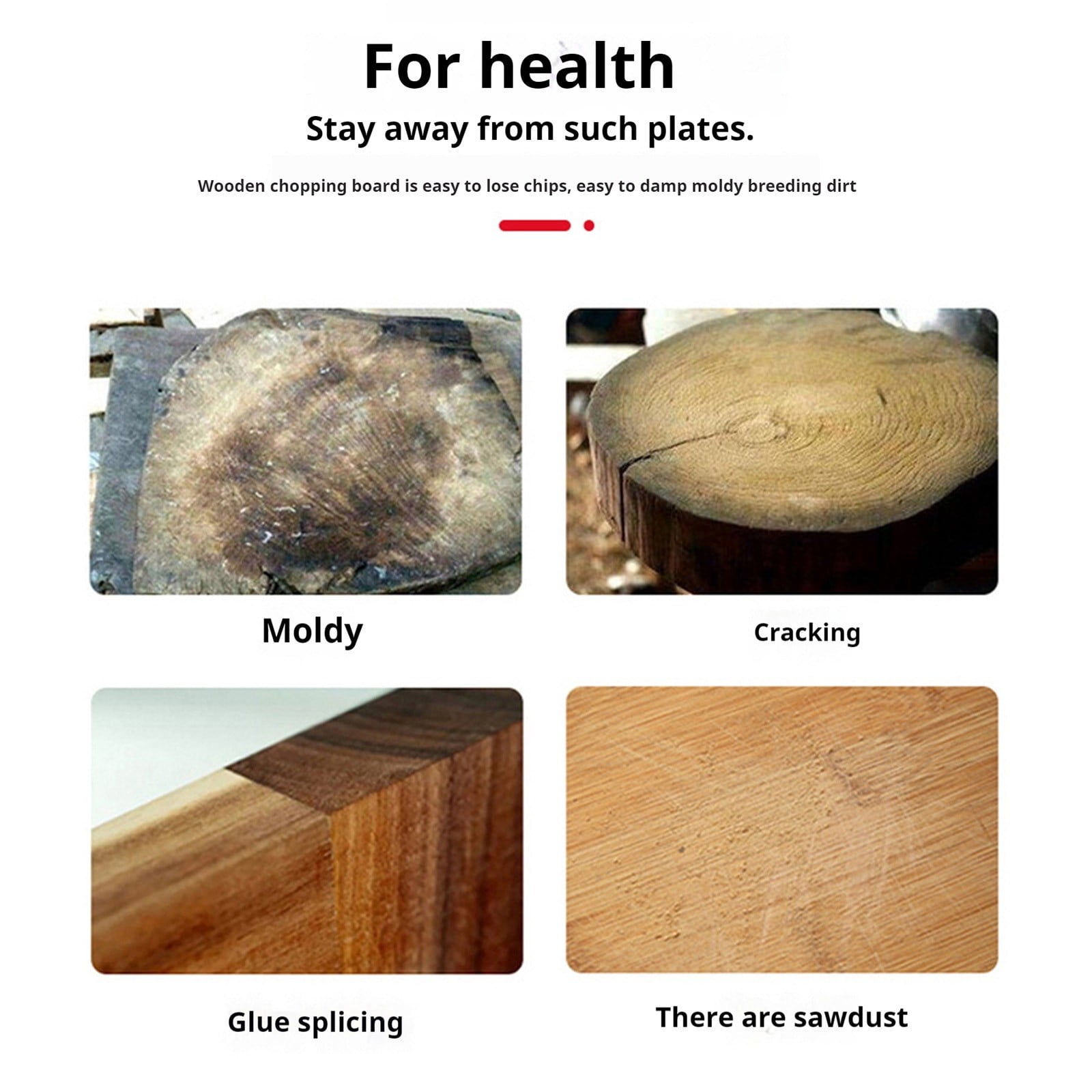 PALIFEUR Cutting Board Non Toxic Steel Cutting Boards for Kitchen, Different Sizes & Non Slip Handles, Servicealbe Non Stick Chopping Board D - Image 5