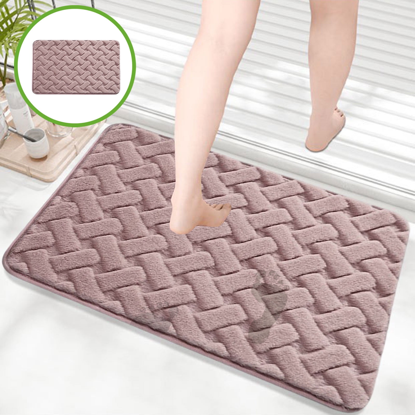 PALIFEUR Bathroom Rugs, Extra Soft Absorbent Bath Rugs, 15.7