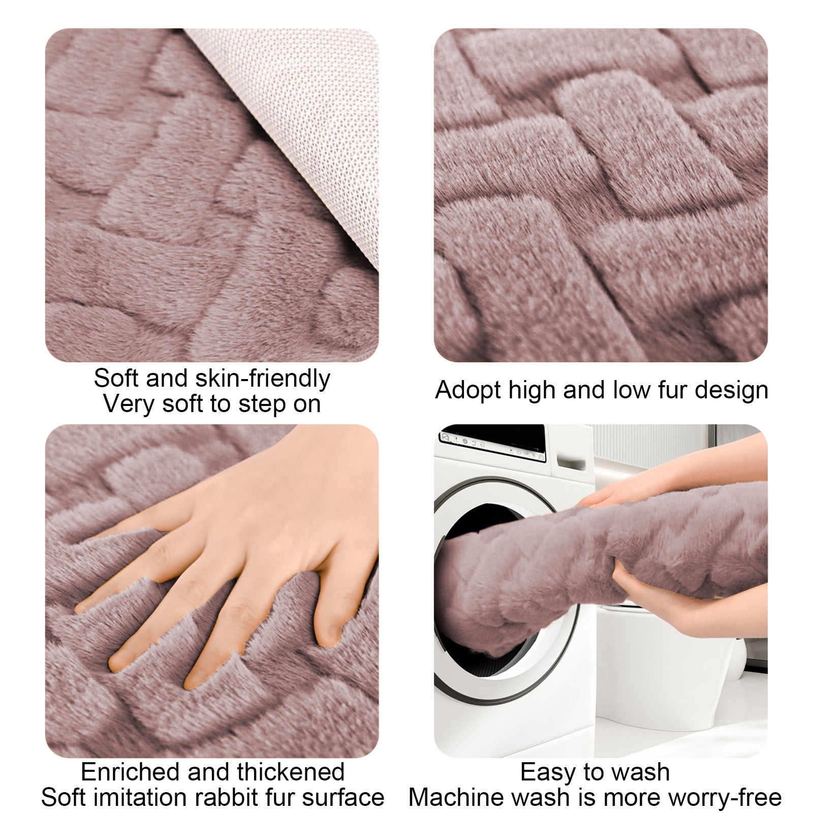 PALIFEUR Bathroom Rugs, Extra Soft Absorbent Bath Rugs, 15.7