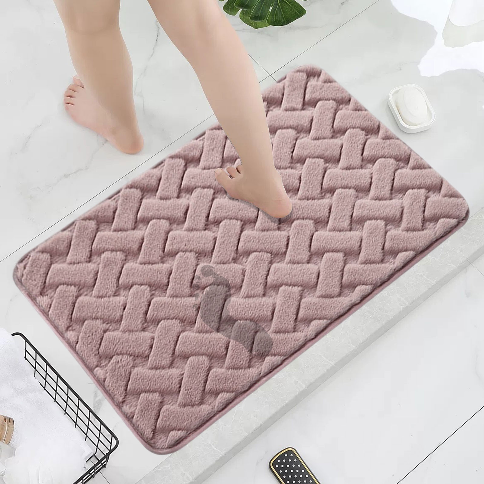 PALIFEUR Bathroom Rugs, Extra Soft Absorbent Bath Rugs, 15.7