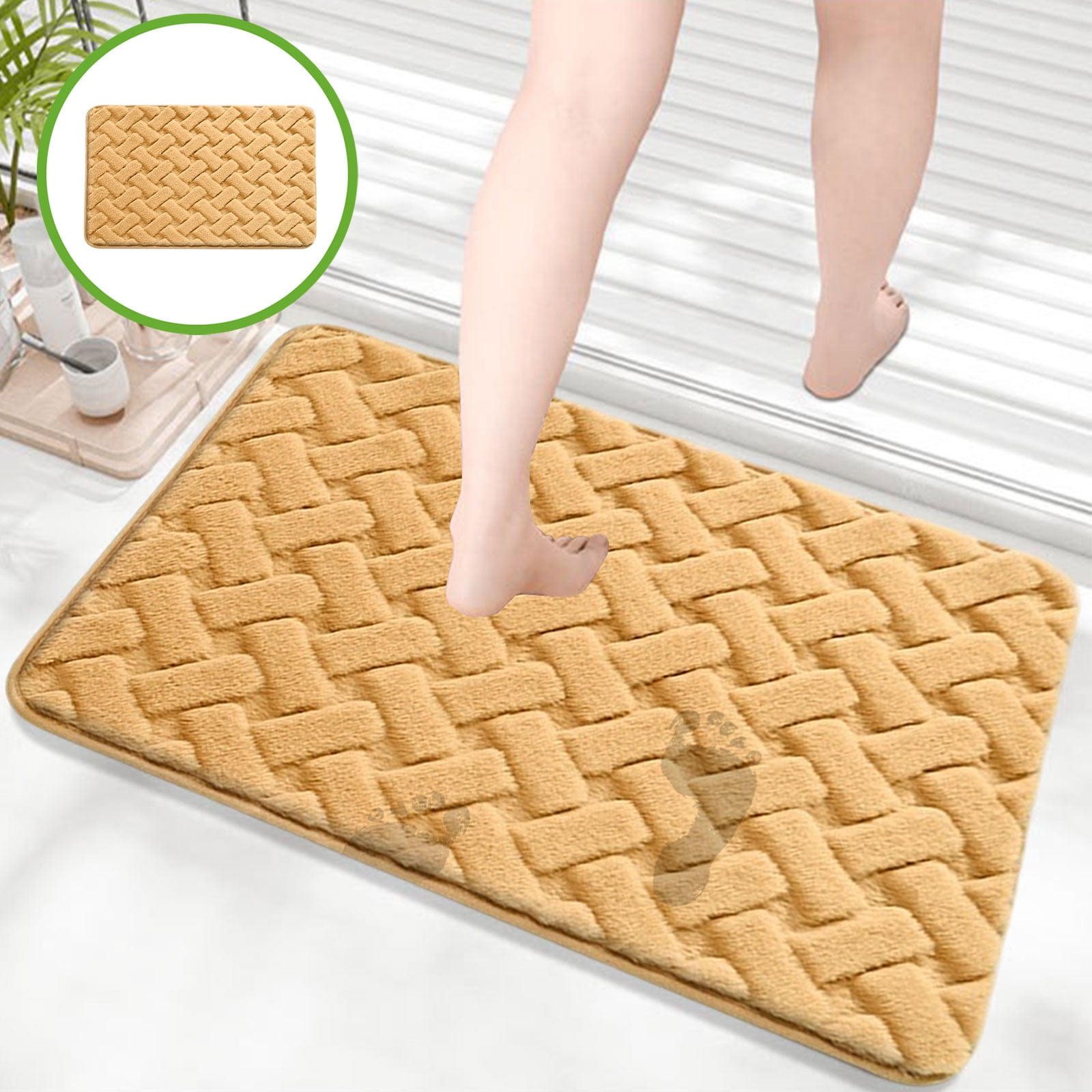 PALIFEUR Bathroom Rugs, Extra Soft Absorbent Bath Rugs, 15.7