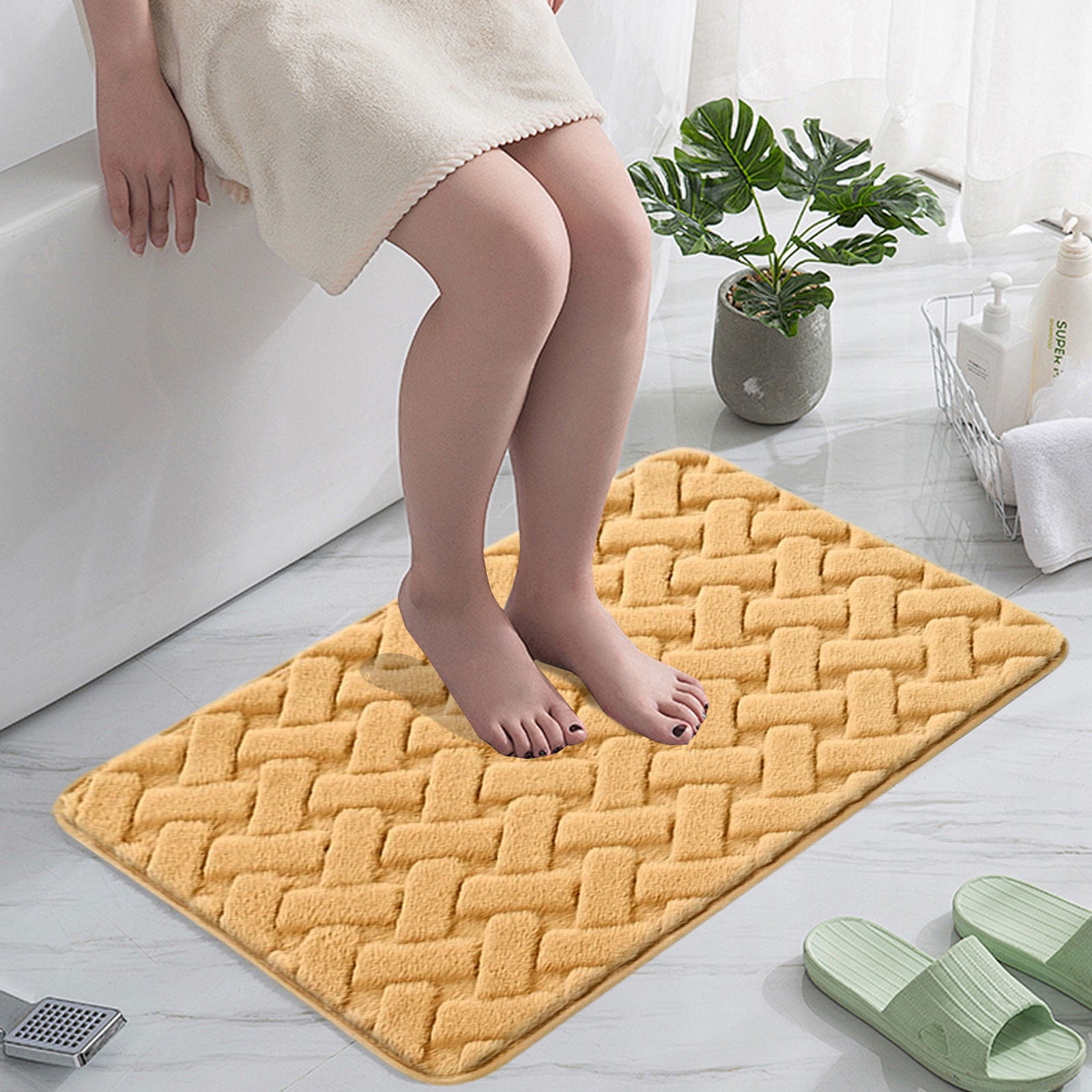 PALIFEUR Bathroom Rugs, Extra Soft Absorbent Bath Rugs, 15.7