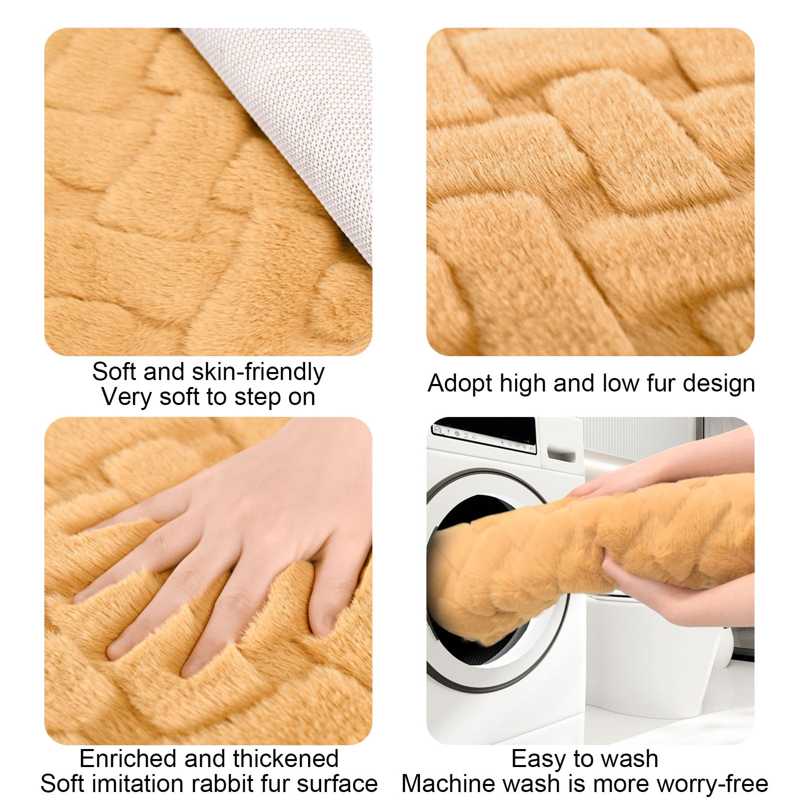 PALIFEUR Bathroom Rugs, Extra Soft Absorbent Bath Rugs, 15.7