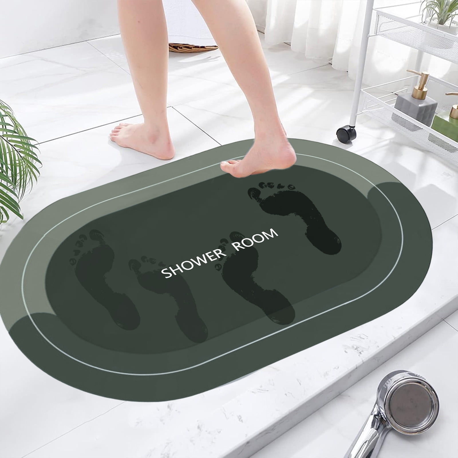 PALIFEUR Oval Bathroom Rugs, Extra Soft Absorbent Bath Mat, 15.7