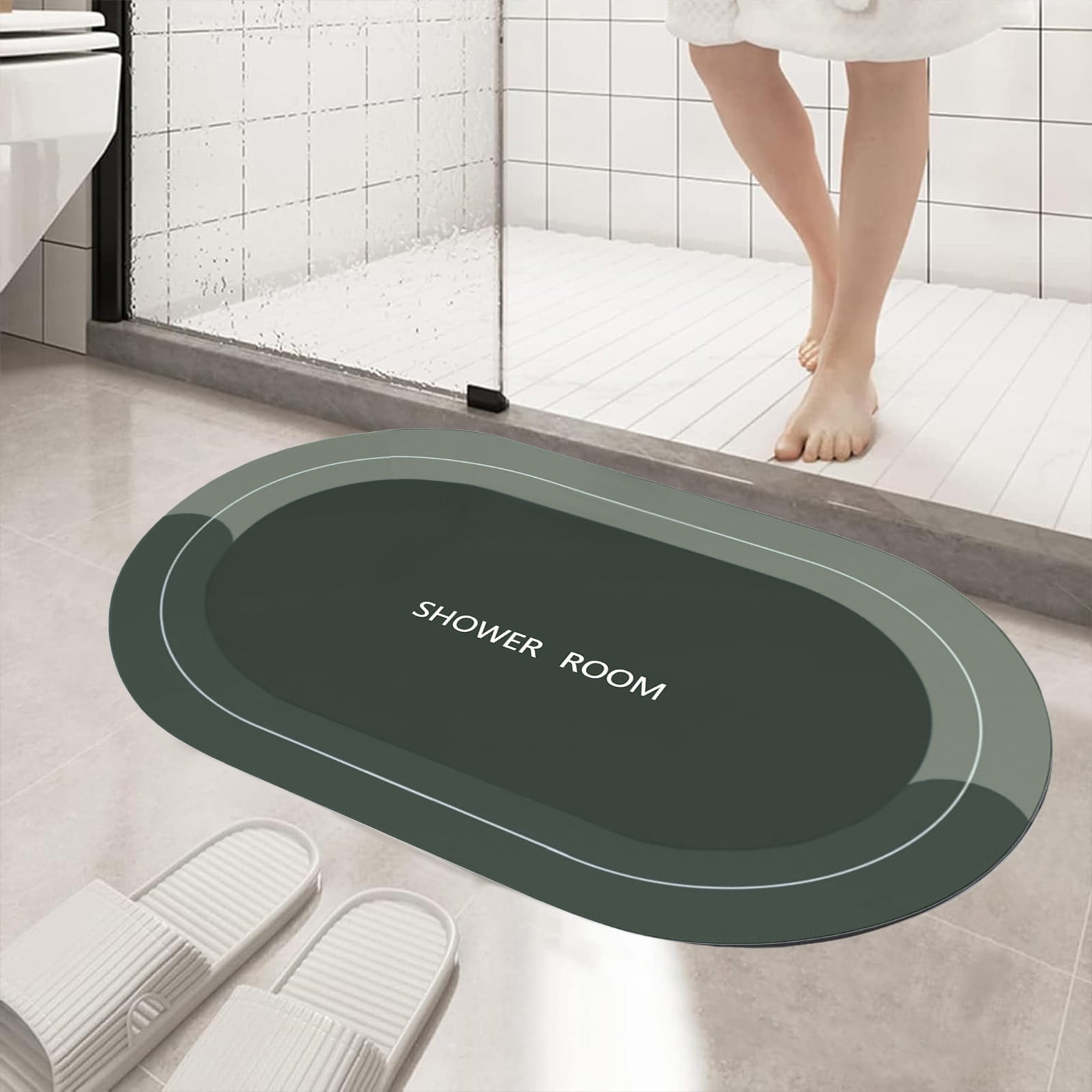 PALIFEUR Oval Bathroom Rugs, Extra Soft Absorbent Bath Mat, 15.7