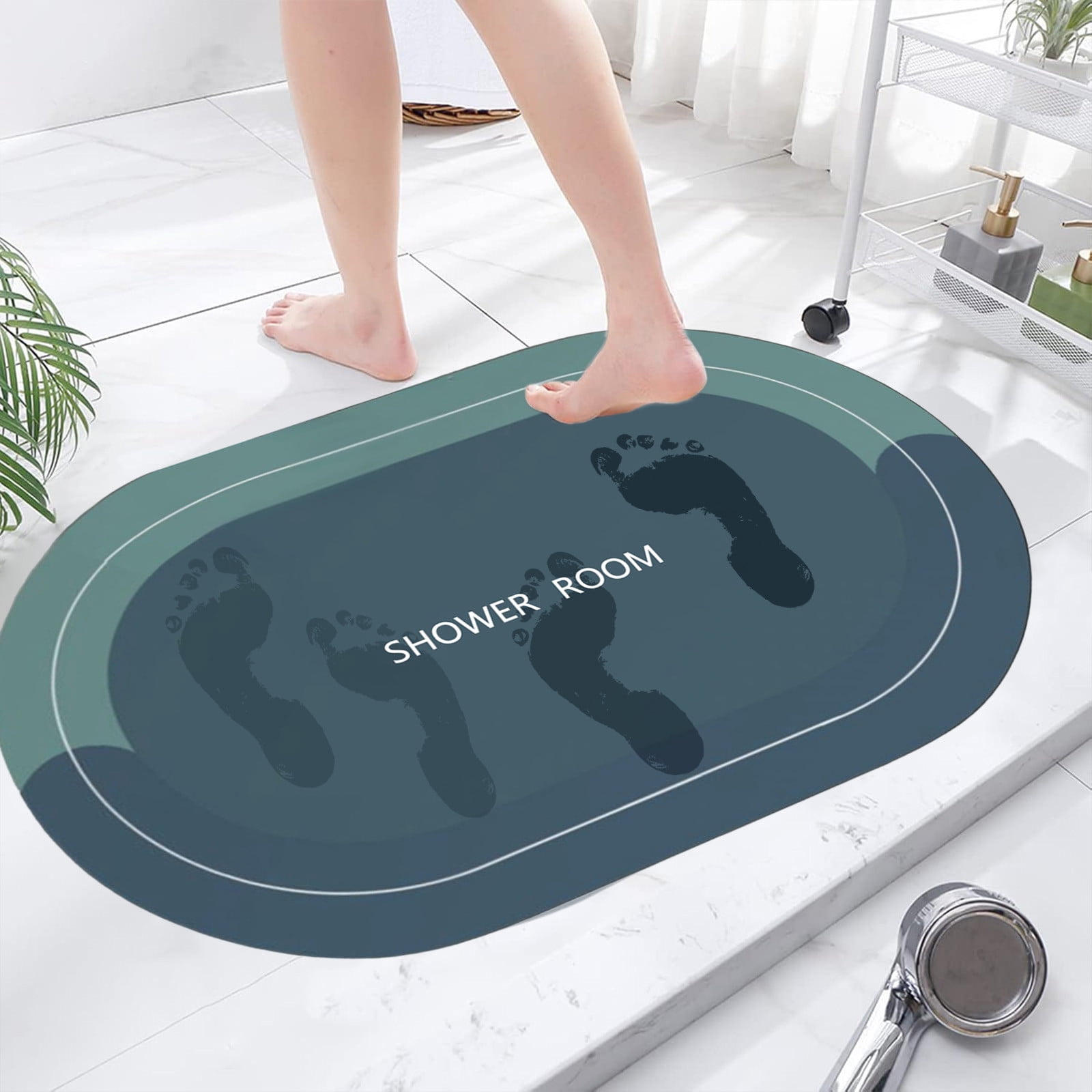 PALIFEUR Oval Bathroom Rugs, Extra Soft Absorbent Bath Mat, 15.7