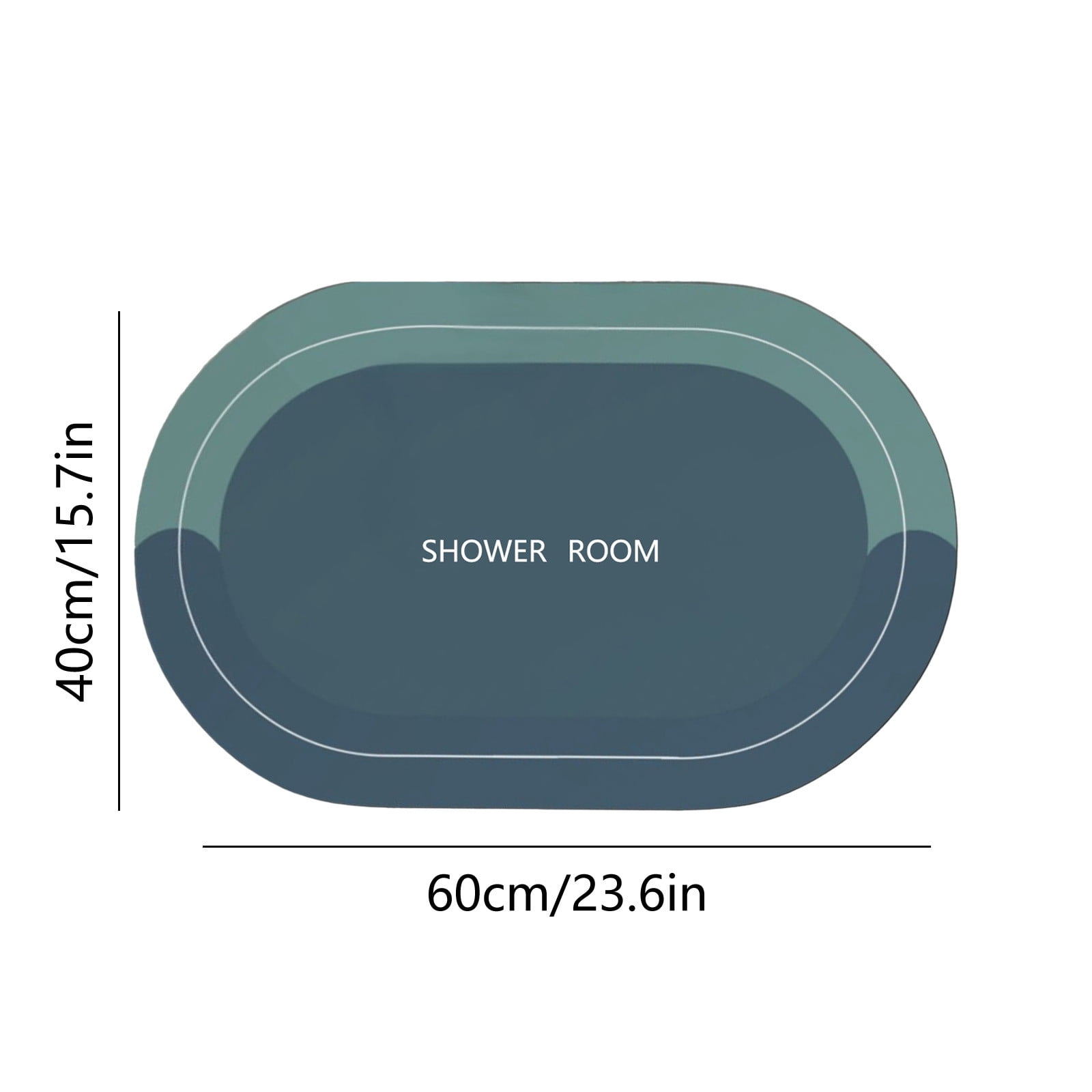 PALIFEUR Oval Bathroom Rugs, Extra Soft Absorbent Bath Mat, 15.7