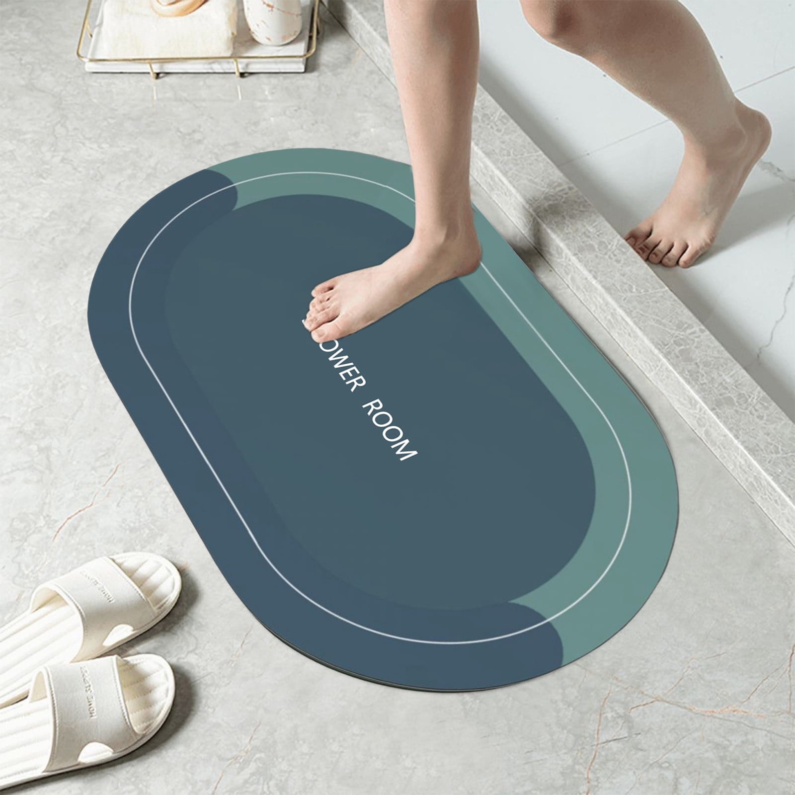 PALIFEUR Oval Bathroom Rugs, Extra Soft Absorbent Bath Mat, 15.7