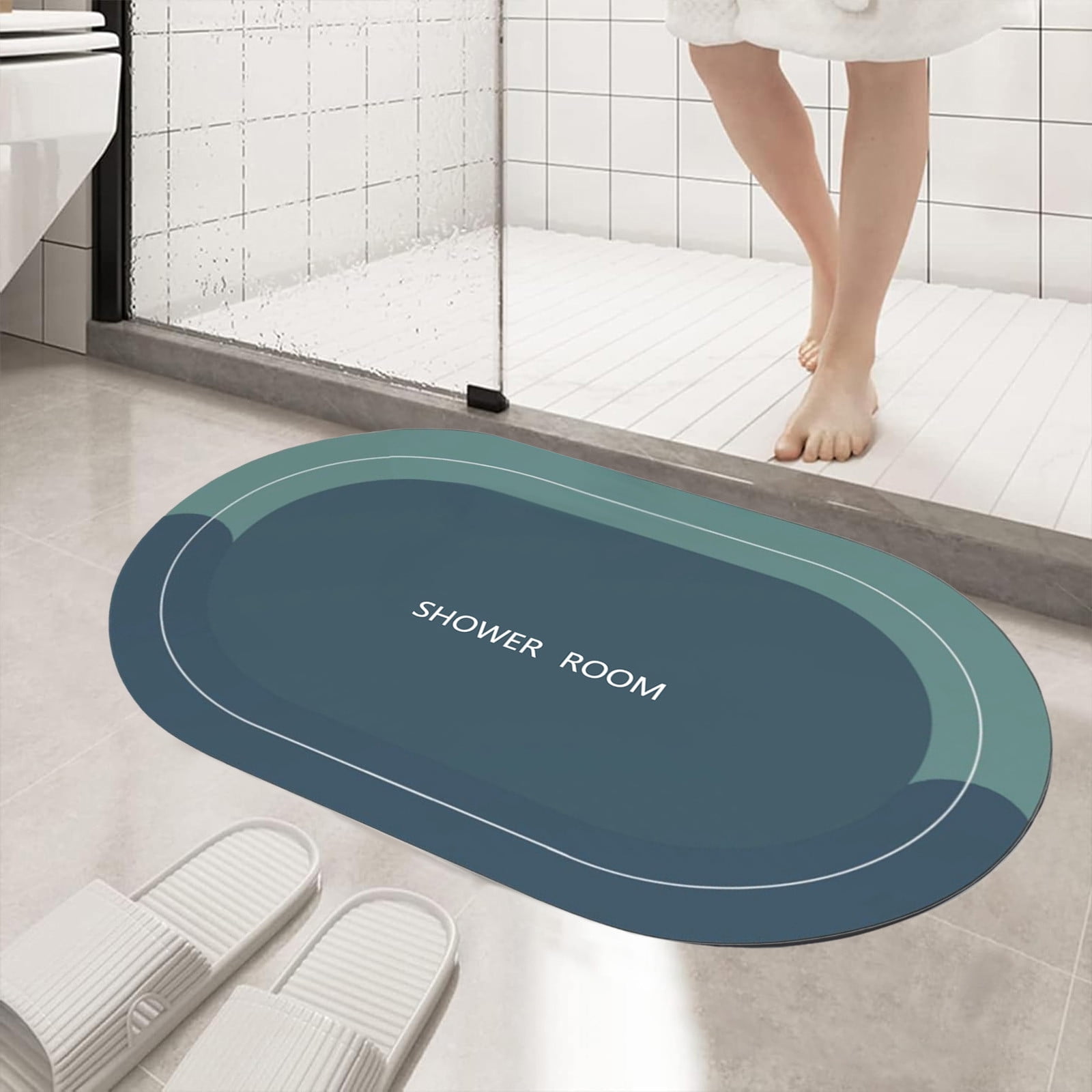 PALIFEUR Oval Bathroom Rugs, Extra Soft Absorbent Bath Mat, 15.7