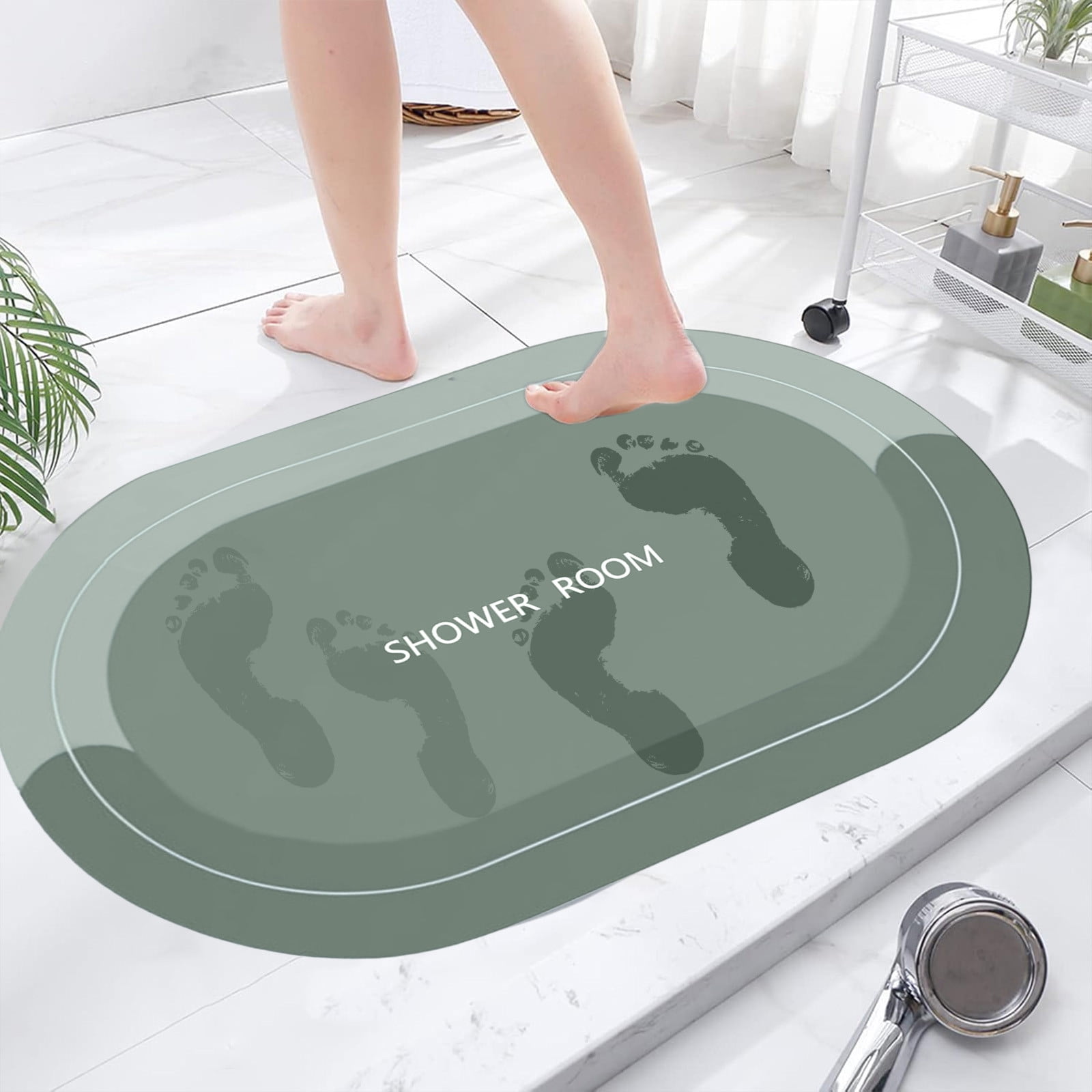 PALIFEUR Oval Bathroom Rugs, Extra Soft Absorbent Bath Mat, 15.7