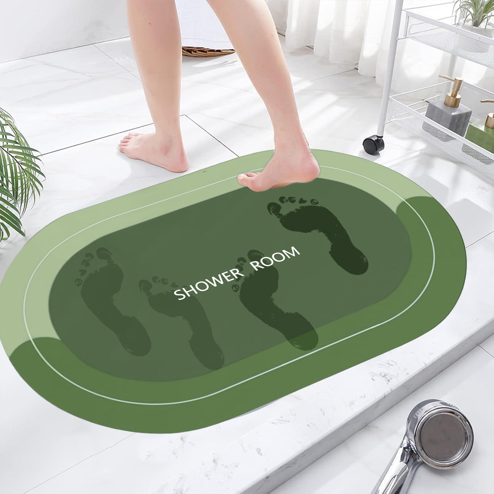 PALIFEUR Oval Bathroom Rugs, Extra Soft Absorbent Bath Mat, 15.7