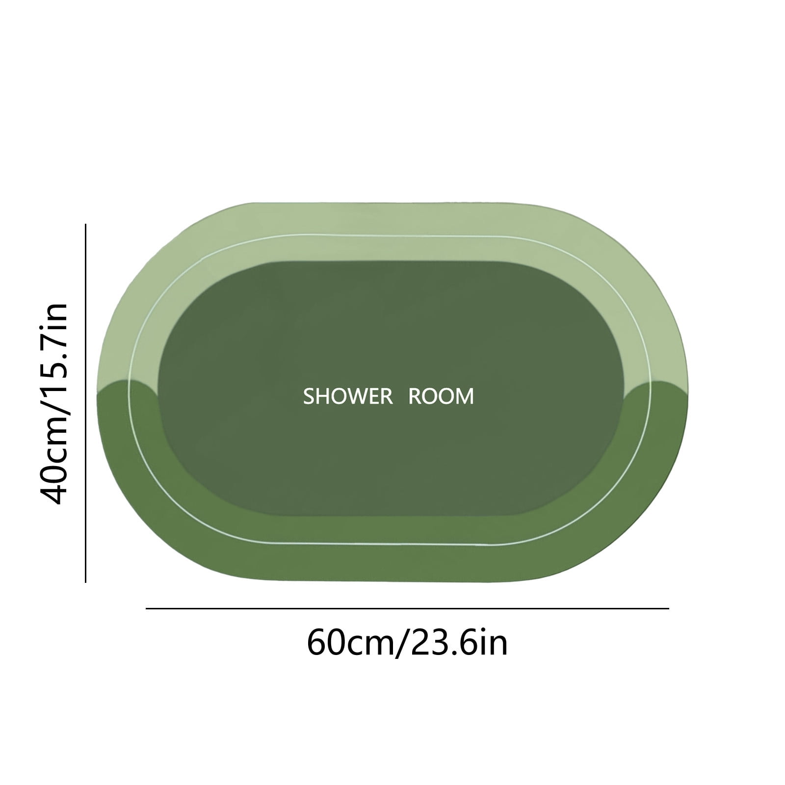 PALIFEUR Oval Bathroom Rugs, Extra Soft Absorbent Bath Mat, 15.7