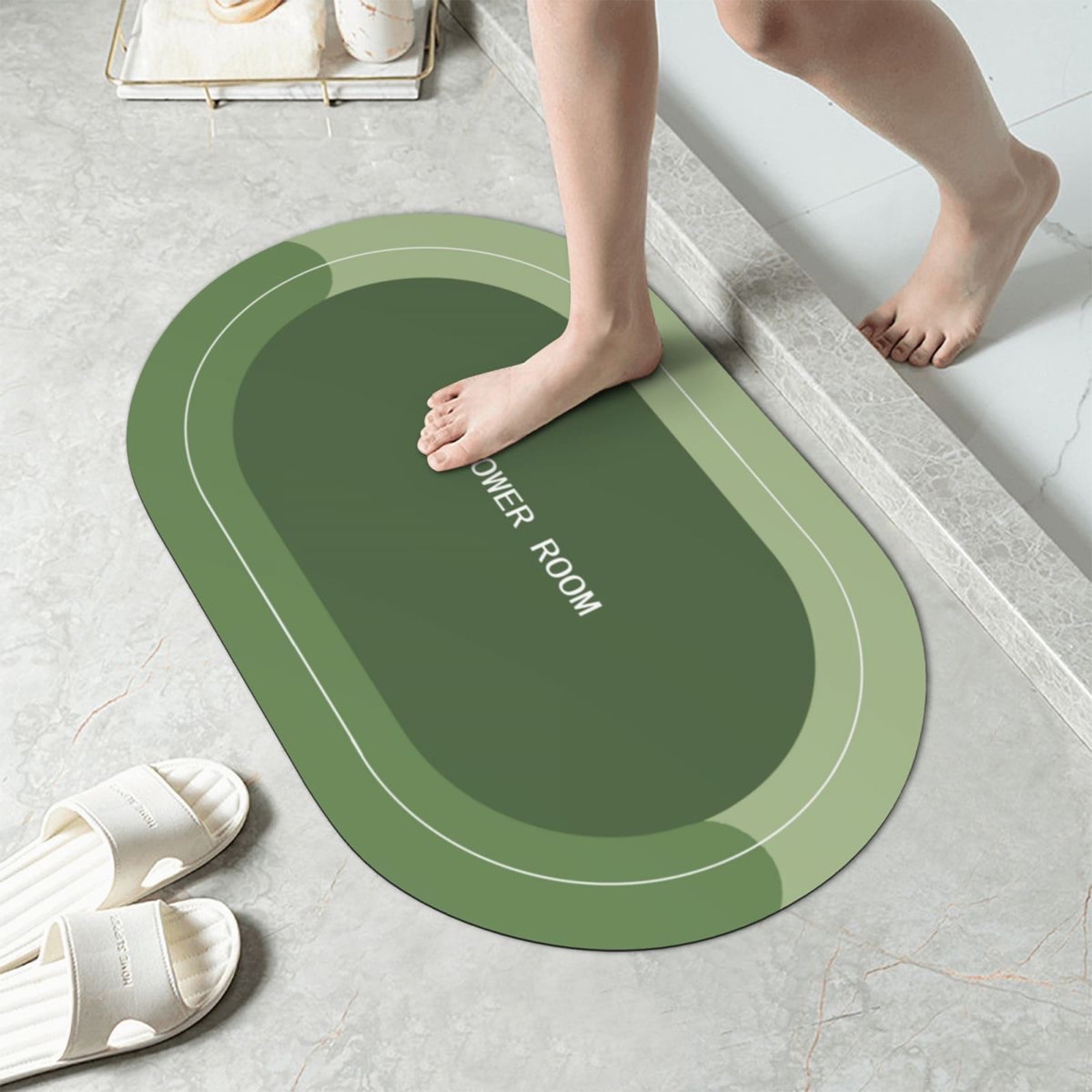 PALIFEUR Oval Bathroom Rugs, Extra Soft Absorbent Bath Mat, 15.7