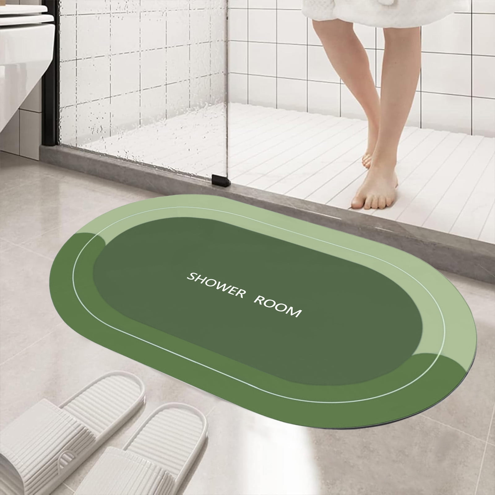 PALIFEUR Oval Bathroom Rugs, Extra Soft Absorbent Bath Mat, 15.7