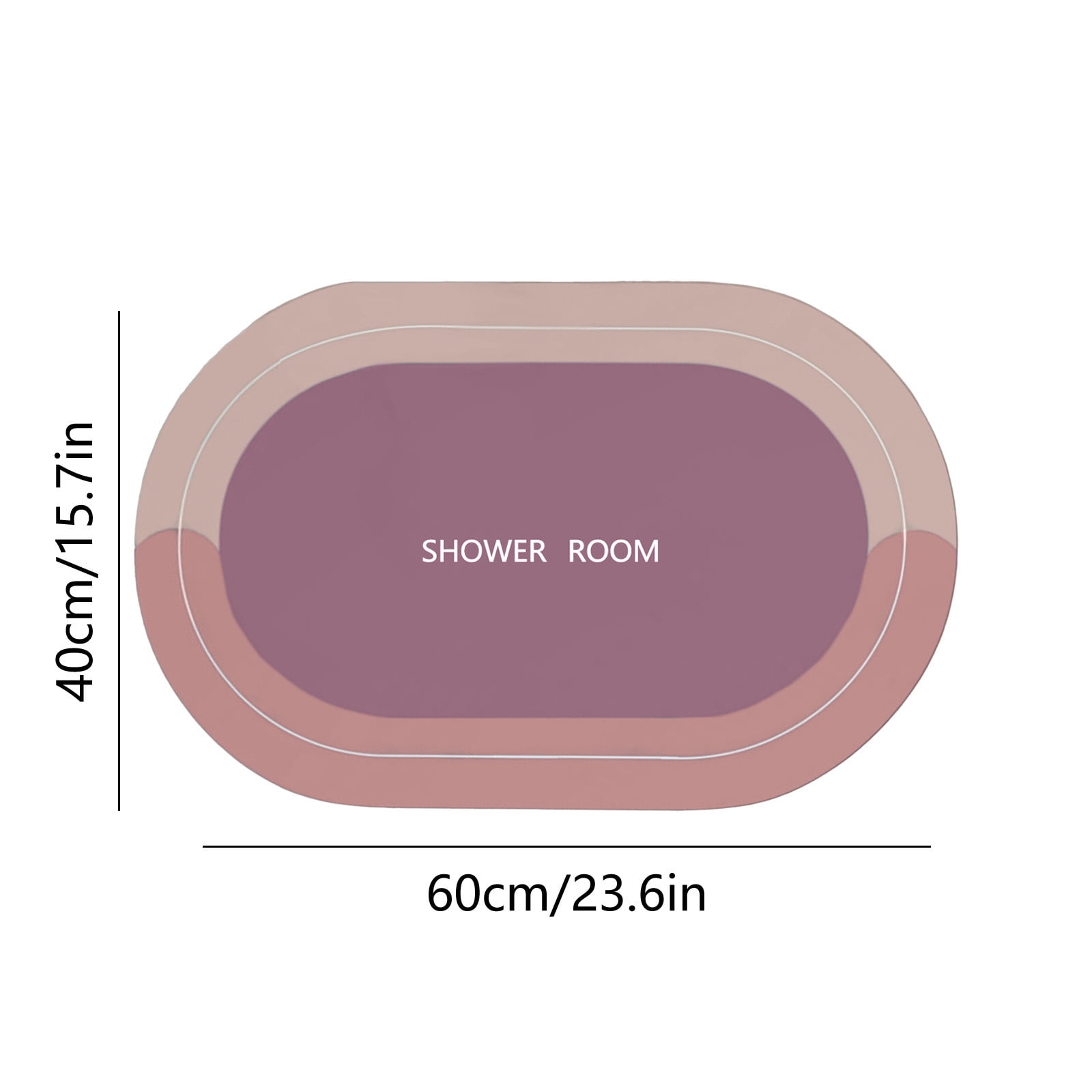 PALIFEUR Oval Bathroom Rugs, Extra Soft Absorbent Bath Mat, 15.7