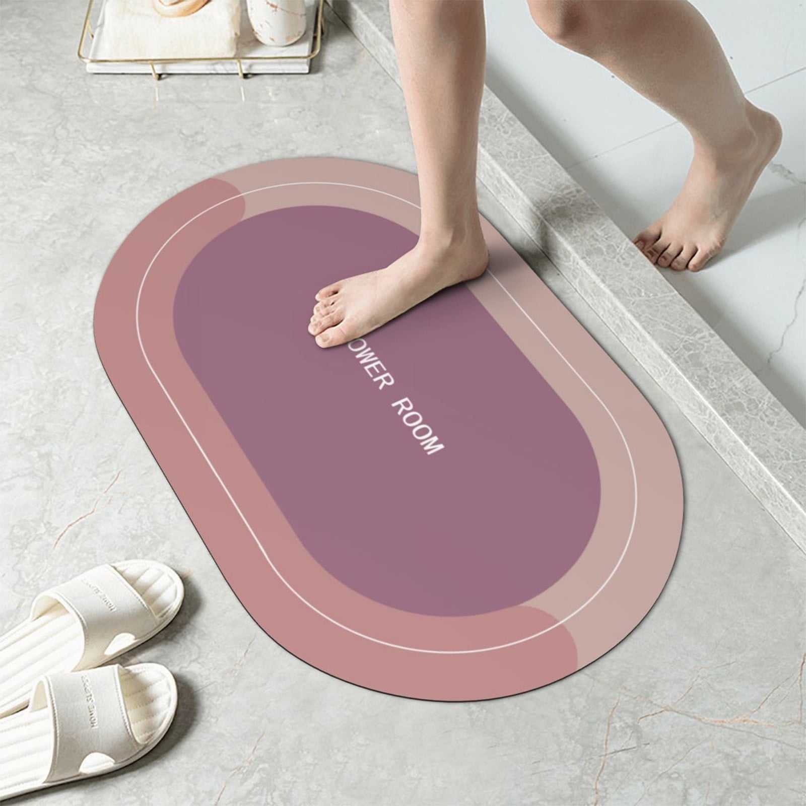 PALIFEUR Oval Bathroom Rugs, Extra Soft Absorbent Bath Mat, 15.7